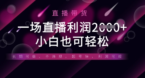 半无人直播带货,一场利润数张,适合所有平台玩法,小白也可轻松-互联网资源大全网