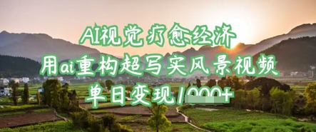 AI视觉疗愈经济：用ai重构超写实风景视频，单日变现多张-互联网资源大全网