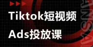 Ads视频投放课,tiktok短视频广告投放课-互联网资源大全网