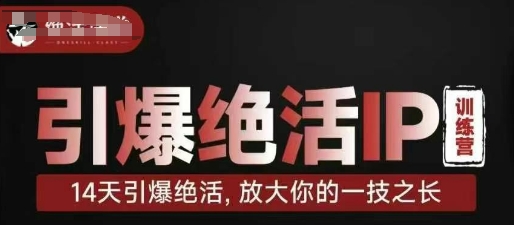 引爆绝活IP训练营,14天引爆绝活,放大你的一技之长-互联网资源大全网