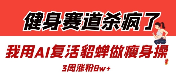 健身赛道杀疯了？我用AI复活貂蝉做瘦身操，3周涨粉8W-第一资源库
