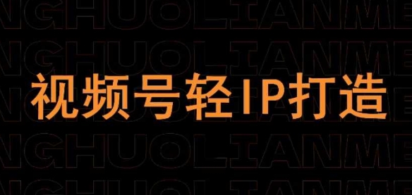 视频号线上课程，视频号轻IP打造-第一资源库