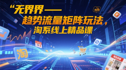 无界-趋势流量矩阵玩法，淘系线上精品课-互联网资源大全网
