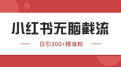 小红书只要你有同行就能获客,独家野路子获客玩法,暴力截流【揭秘】-互联网资源大全网