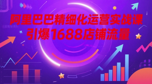 阿里巴巴精细化运营实战课，引爆1688店铺流量-第一资源库