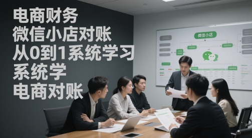 电商财务微信小店对账,从0到1系统学习电商对账-第一资源库