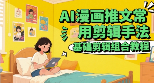 AI漫画推文常用剪辑手法,基础剪辑组合教程-互联网资源大全网