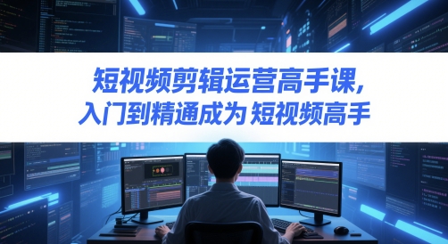 短视频剪辑运营高手课，入门到精通成为短视频高手-互联网资源大全网
