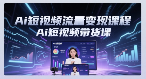 Ai短视频流量变现课程,Ai短视频带货课-互联网资源大全网