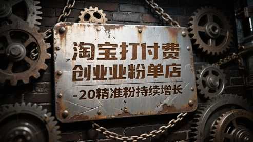 淘宝打付费创业粉单店每天稳定10-20精准粉持续增长【揭秘】-互联网资源大全网