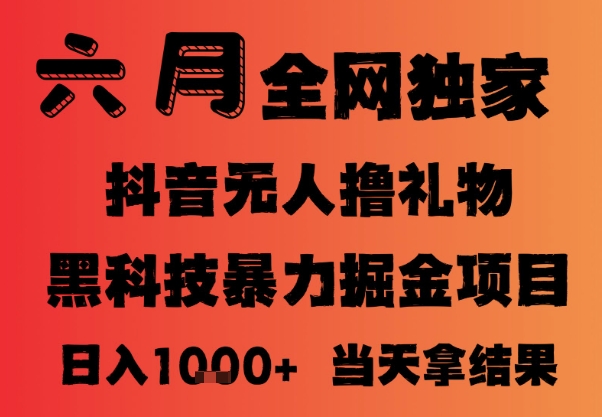 25年6月抖音无人直播最新暴力撸音浪掘金，小白可做，可批量矩阵放大，长期稳定日入1k+【揭秘】-互联网资源大全网