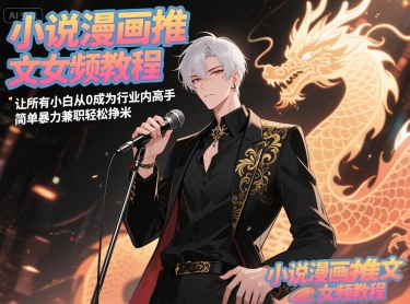 小说漫画推文女频教程，让所有小白从0成为行业内高手，简单暴力兼职轻松挣米-互联网资源大全网