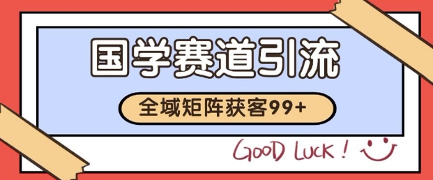 小红书某音国学赛道引流获客 自热矩阵日引200+【揭秘】-互联网资源大全网