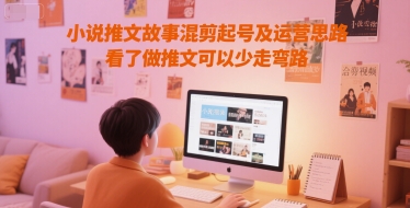 小说推文故事混剪起号及运营思路，看了做推文可以少走弯路-互联网资源大全网