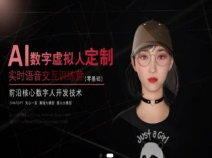 AI数字虚拟人定制,实时语音交互训练营(零基础),前沿核心数字人开发技术-互联网资源大全网