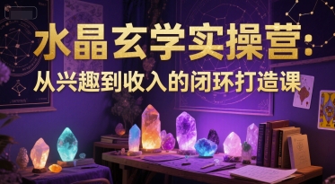 水晶玄学实操营：从兴趣到收入的闭环打造课-互联网资源大全网
