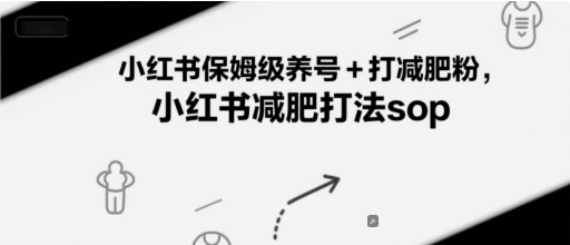 小红书保姆级养号+打减肥粉,小红书减肥打法sop-互联网资源大全网