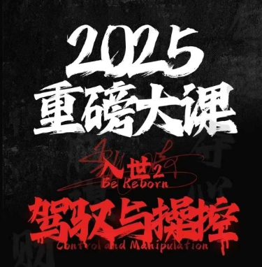 2025重磅大课,入世2,驾驭与控制-第一资源库