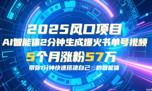 AI智能体2分钟一键生成爆火书单号原创视频，5个月涨粉57w，带你零代码1分钟搭建智能体-互联网资源大全网