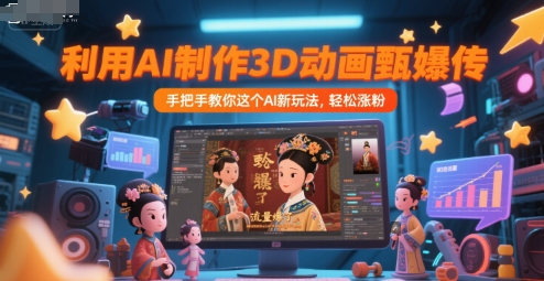 利用AI制作3D动画甄嬛传，流量爆了，手把手教你这个AI新玩法，轻松涨粉-互联网资源大全网