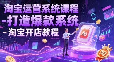 淘宝运营系统课程-打造爆款系统-淘宝开店教程-第一资源库