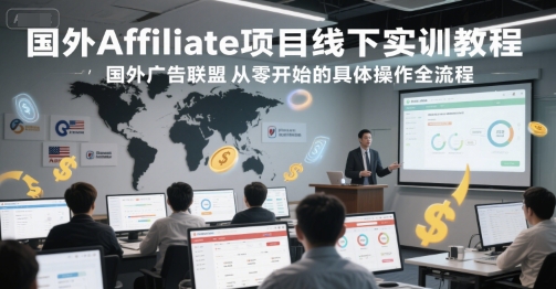 国外Affiliate项目线下实训教程，国外广告联盟从零开始的具体操作全流程-互联网资源大全网