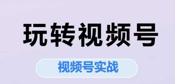 玩转视频号,视频号实战系列课-互联网资源大全网