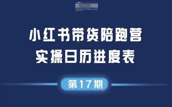 小红书第17期带货陪跑营,不囤货,无不直播,无不投流,通过选品+笔记内容+测品+笔记铺量+矩阵运营打爆款-互联网资源大全网