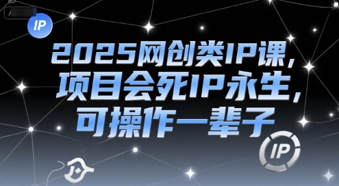 2025网创类IP课,项目会死IP永生,可操作一辈子-互联网资源大全网