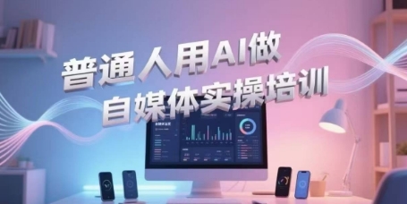 普通人用AI做自媒体实操培训,普通人一个人用ai做自媒体,视频制作、短视频引流、直播带货,轻松入门-互联网资源大全网