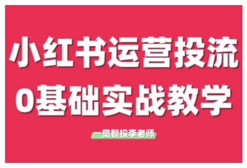 小红书运营投流,小红书广告投放从0到1的实战课,学完即可开始投放(更新)-互联网资源大全网