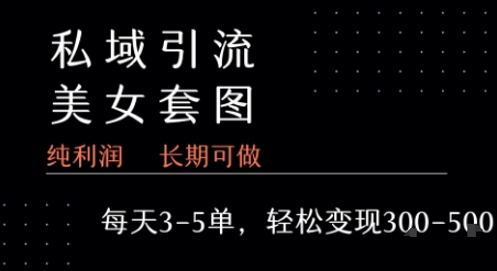 私域卖套图每天3-5单   每单利润99-2张+-互联网资源大全网
