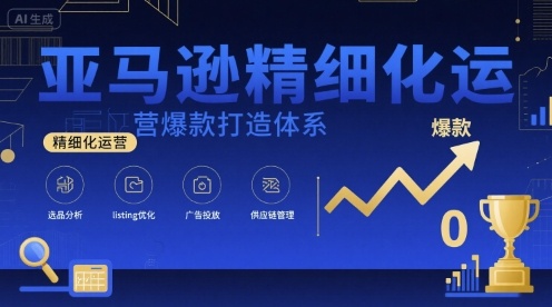 亚马逊精细化运营爆款打造体系,视频课+全套资料文档-互联网资源大全网