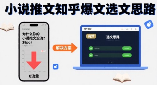 为什么你的小说推文没流量？小说推文知乎爆文选文思路-互联网资源大全网