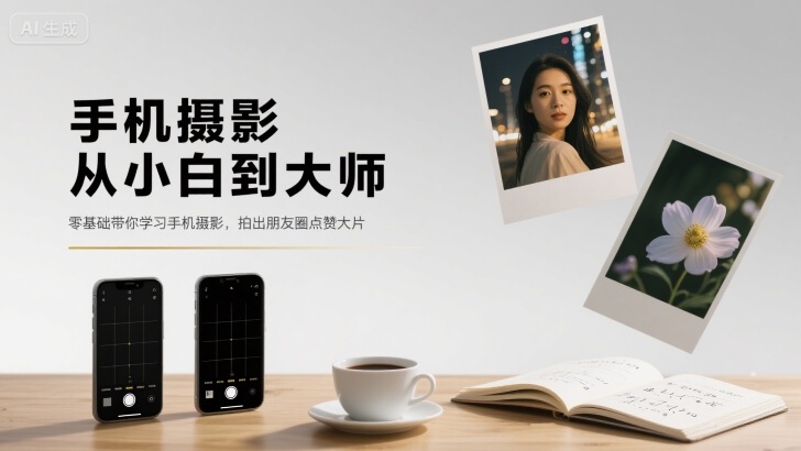 手机摄影从小白到大师,零基础带你学习手机摄影,拍出朋友圈点赞大片-互联网资源大全网