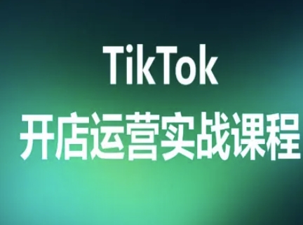 TikTok开店运营实战课程，TK跨境电商实操全流程-互联网资源大全网
