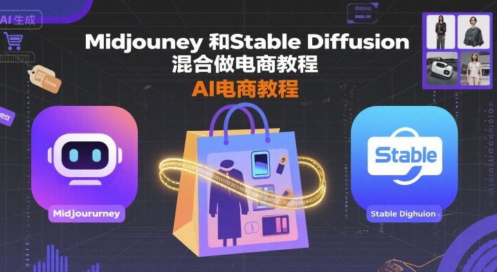 Midjourney和Stable Diffusion混合做电商教程-ai电商教程-互联网资源大全网