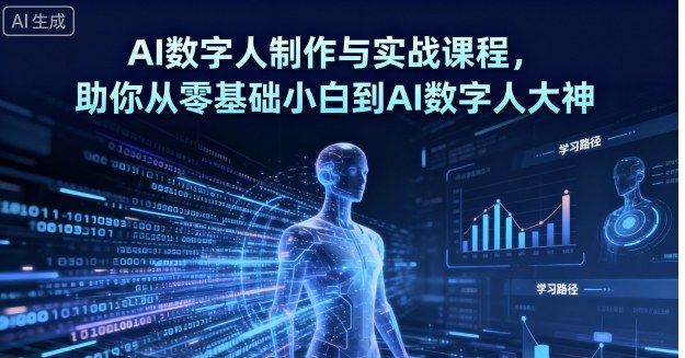 AI数字人制作与实战课程,助你从零基础小白到AI数字人大神-互联网资源大全网