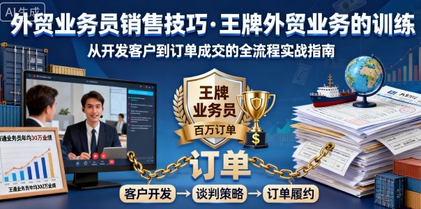 外贸业务员销售技巧,王牌外贸业务的训练-互联网资源大全网