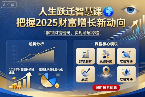 人生跃迁智慧课,把据2025财富增长新动向-互联网资源大全网