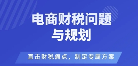 电商企业财税风险与规避,直击财税痛点,制定专属方案-互联网资源大全网