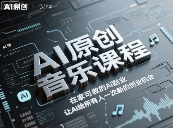 AI原创音乐课程，在家可做的Ai副业，让Ai给所有人一次新的创业机会-互联网资源大全网