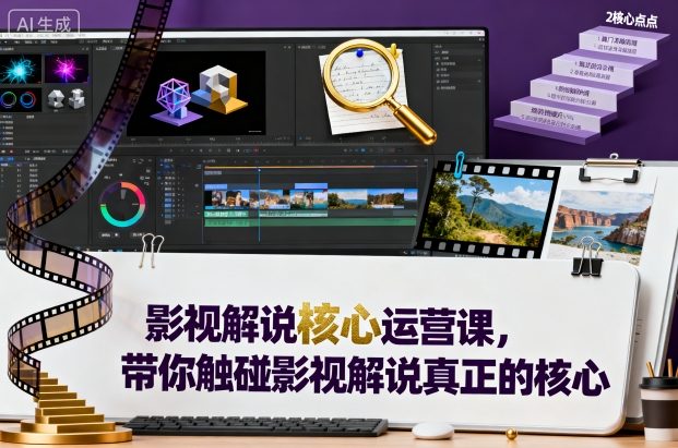 影视解说核心运营课,带你触碰影视解说真正的核心-互联网资源大全网