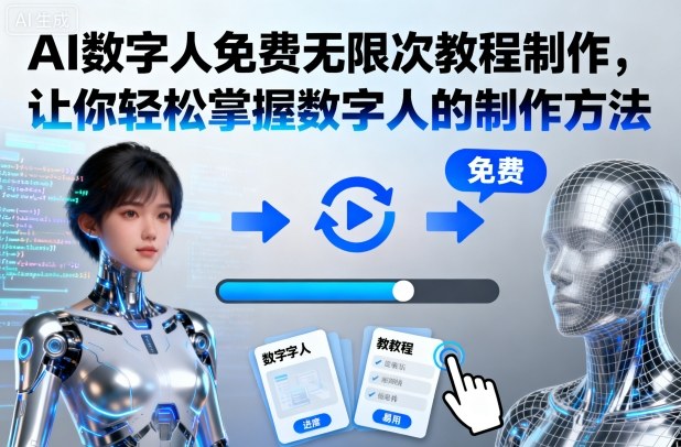 AI数字人免费无限次教程制作,让你轻松掌握数字人的制作方法-互联网资源大全网
