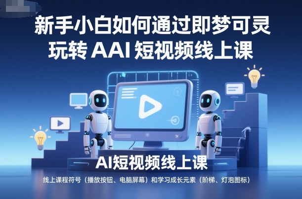 新手小白如何通过即梦可灵玩转AI短视频线上课-互联网资源大全网