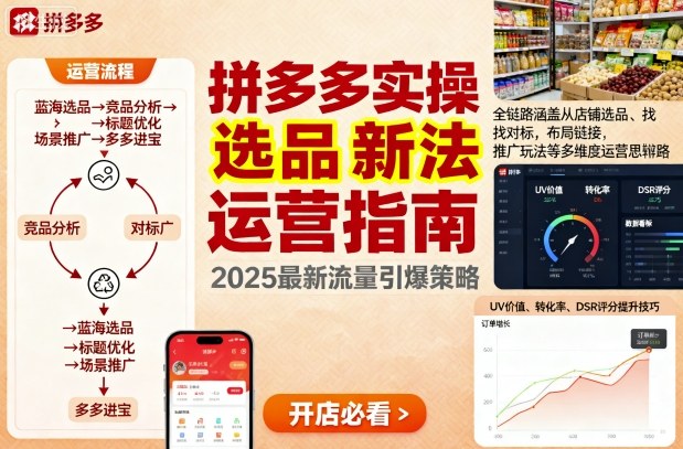 王校长9月12拼多多实操新玩法,全链路涵盖从店铺选品、找对标,布局链接,推广玩法等多维度运营思路(更新)-第一资源库