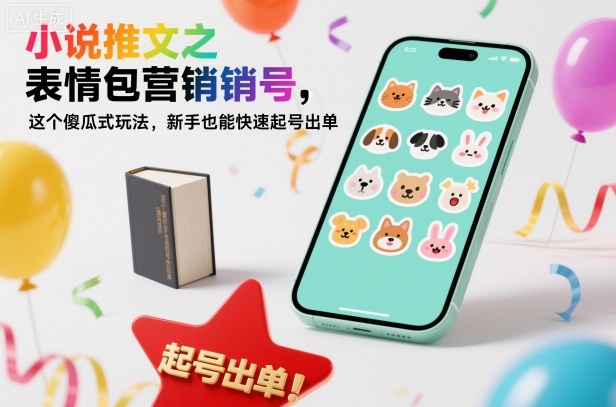 小说推文之表情包营销号，这个傻瓜式玩法，新手也能快速起号出单-互联网资源大全网