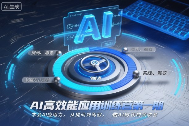 AI高效能应用训练营第一期,学会AI应用力,从提问到驾驭,做AI时代的领航者-第一资源库