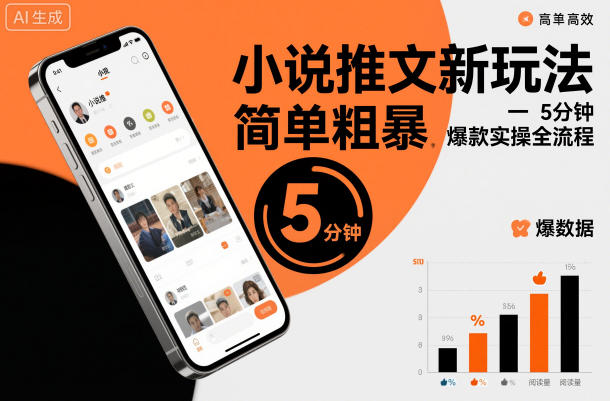 小说推文新玩法，简单粗爆，5分种一个爆款实操全流程-第一资源库