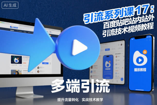 引流系列课17:百度贴吧站内站外引流技术视频教程-互联网资源大全网